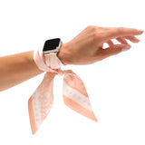 CHAMPAGNE BLOSSOM APPLE WATCH SCARF BAND (CONNECTORS INCLUDED)